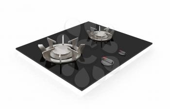 3d gas-stove on a white background