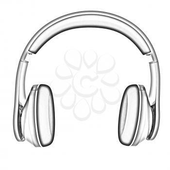 headphones on a white background