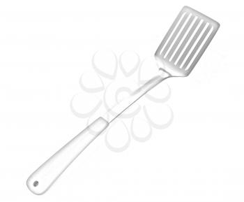 Gold cutlery on white background 