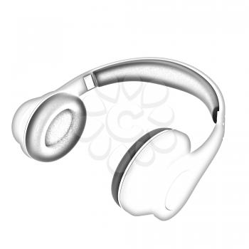 headphones on a white background