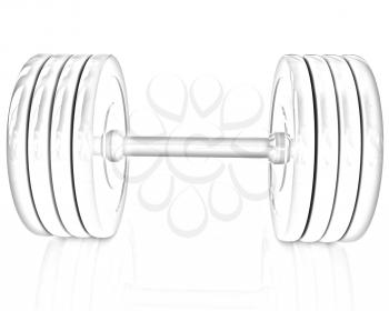 Colorful dumbbell on a white background