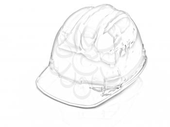 Yellow safety helmet on white background 