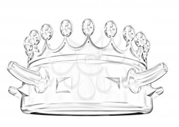 Gold crown isolated on white background 