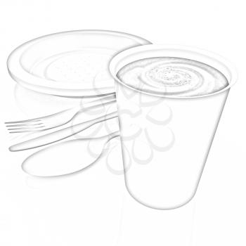 Fast-food disposable tableware