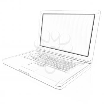 Laptop Computer PC on a white background