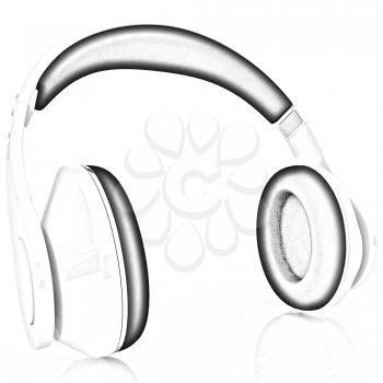 headphones on a white background