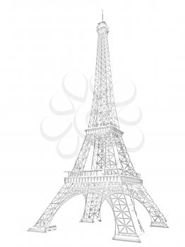 3d Eiffel Tower render