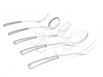 cutlery on a white background