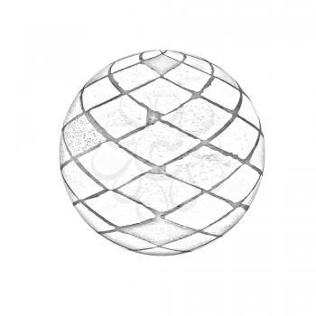 Mosaic ball on white background