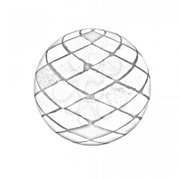 Mosaic ball on white background