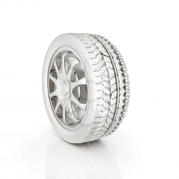 car wheels icon on white background 