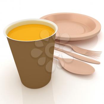 Fast-food disposable tableware