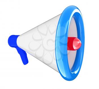 Loudspeaker as announcement icon. Illustration on white 