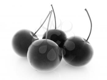 Sweet cherries on a white background