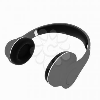 headphones on a white background