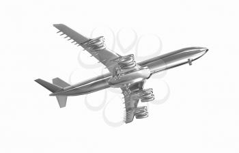 Airplane on a white background