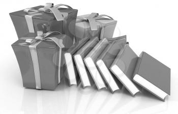 Best gift - a good book. 3d render