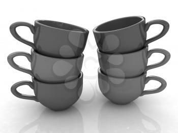 mugs on a white background