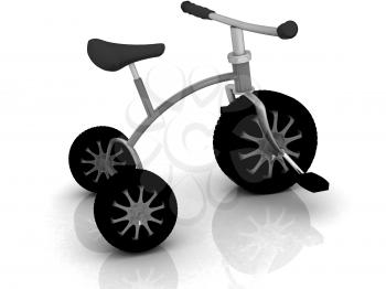 children bicycle on a white background