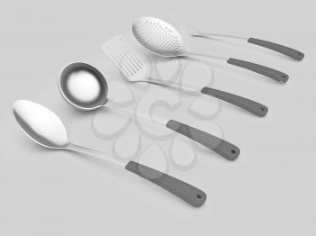 cutlery on a light gray background