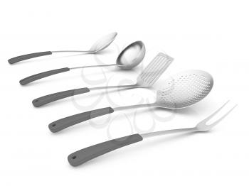 cutlery on a white background