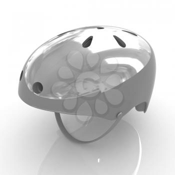 Bicycle helmet on a white background