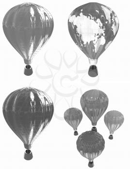 Air Balloons set on a white background