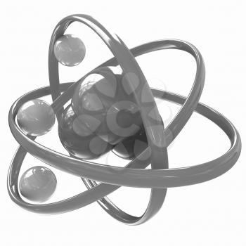 3d illustration of a water molecule isolated on white background