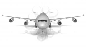 Airplane on a white background