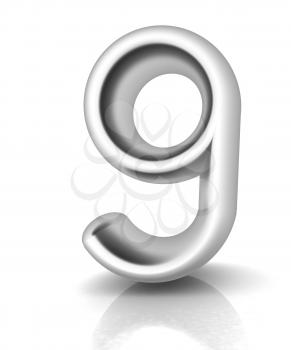 Number 9- nine on white background