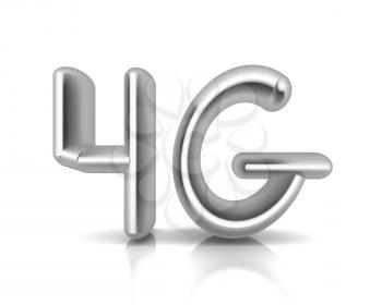 4g modern internet network. 3d text 