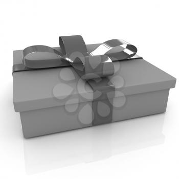 Gifts with ribbon on a white background 