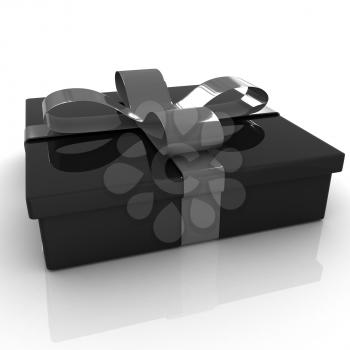 Gifts with ribbon on a white background 