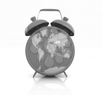 Clock of world map