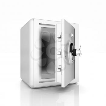 Security metal safe with empty space inside 