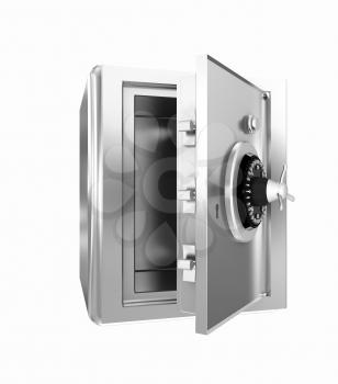 Security metal safe with empty space inside 