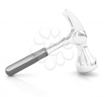 Hammer on white background 