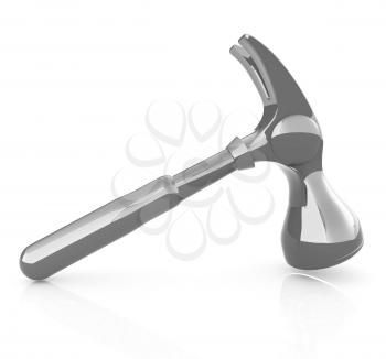 Hammer on white background 