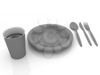 Fast-food disposable tableware