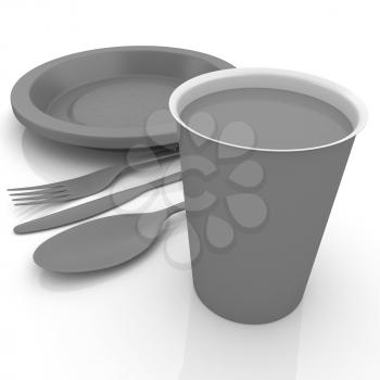 Fast-food disposable tableware