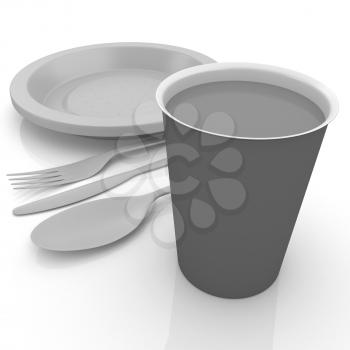 Fast-food disposable tableware