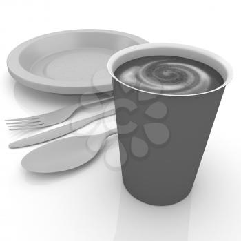 Fast-food disposable tableware