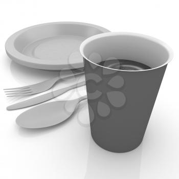 Fast-food disposable tableware