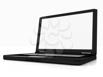 Laptop on a white background