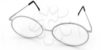 glasses on a white background