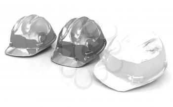 Hard hat on a white background