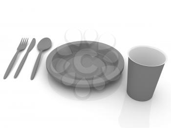 Fast-food disposable tableware