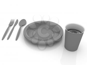 Fast-food disposable tableware