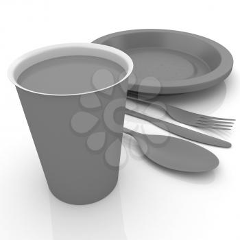 Fast-food disposable tableware