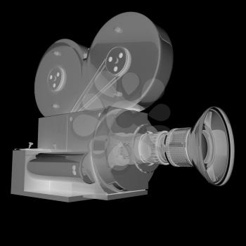 Old camera. 3d render